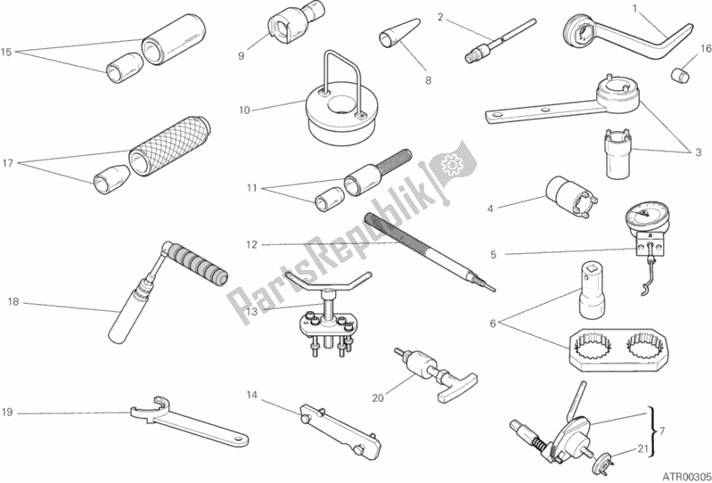 Todas las partes para 01a - Herramientas De Servicio De Taller de Ducati Diavel Carbon FL Brasil 1200 2015